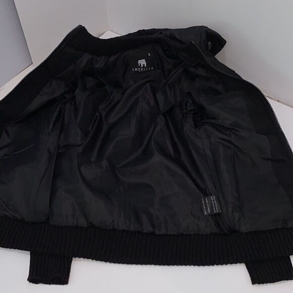 American Stitch Men's Knitted Long Sleeve Hooded Vest Jacket Size Small - Picture 10 of 14